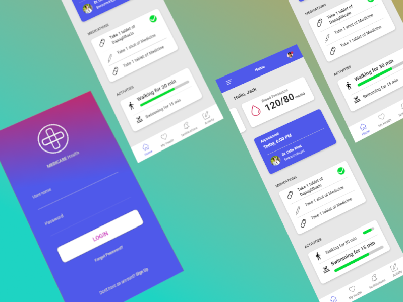 Medicare Mobile UI Design